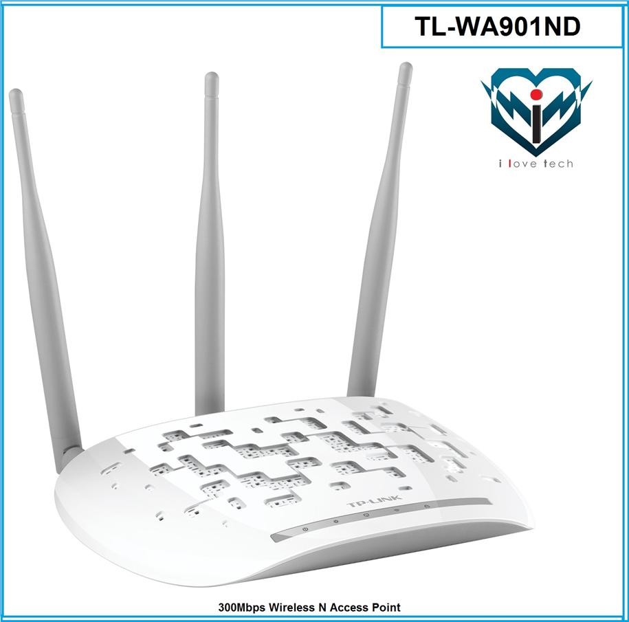 Wireless N Access Point ,Model TP-LINK ,TL-WA901ND , Up to 300 Mbps ,3 antena  3 x 5dBi ,te cmontueshme