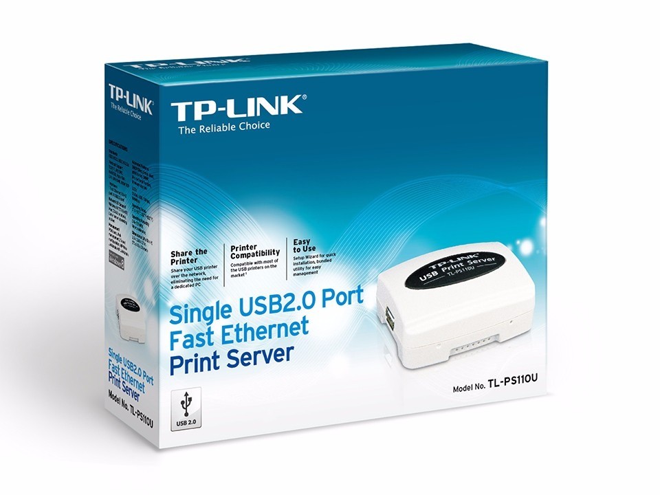Print Server TPLink Model TL-PS11OU Single USB 2.0 Port Fast Ethernet Server